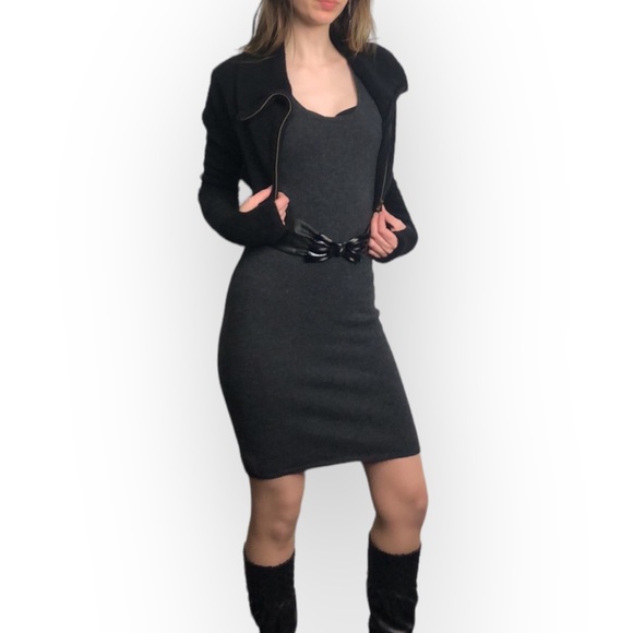 Allude Cashmere Knit Scoop Neck Dress - Picture 4 of 16